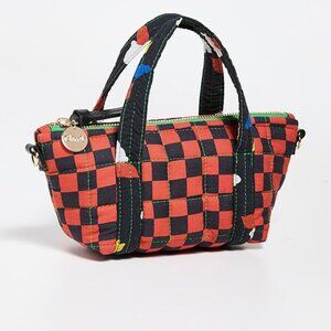 Clare V Lil Zip Sac – Navy & Red Checker (Sold Out Style!)